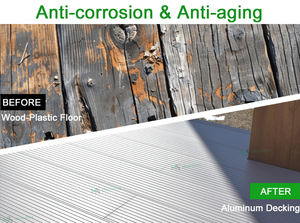 Decking a prueba de fuego, panel de suelo impermeable compuesto de aluminio antideslizante - Product Image 3