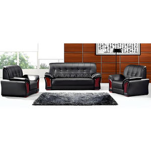 Ensemble de canapés de réception et d'accueil en cuir, design moderne et modulaire, de luxe exécutif, pour bureau, mobilier de bureau de Foshan - Product Image 5