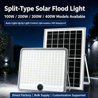 Nouveau projecteur solaire 100-400W IP65 SMD5054 LED, éclairage routier extérieur étanche, lampadaire solaire pour projets routiers et rurales