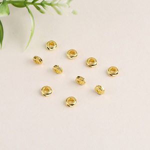 Perles facettées en forme de roue plaquées or, 6mm, perles espacées, pour la fabrication de bijoux, bracelets, colliers, accessoires, DIY - Product Image 2