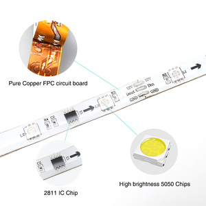 Bildschirm Hintergrund beleuchtung Junge 2835 flexible 120 leds/m <span class=keywords><strong>40ft</strong></span> RGB WiFi und Blue Tooth Dream 5050 <span class=keywords><strong>LED</strong></span>-Streifen Licht