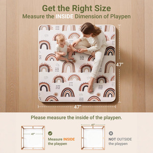 Alfombra de juego personalizada para bebés de 47x47 pulgadas, impermeable, gruesa, antideslizante, para uso doméstico, de 0 a 24 meses, unisex. - Product Image 1