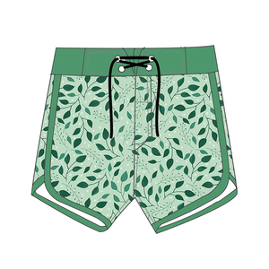 Vente en gros de shorts pour bébés personnalisés avec impression de feuilles de plage shorts de bain pour garçons maillots de bain shorts de bain à séchage rapide pour tout-petits pour l'été - Product Image 3