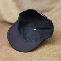 Casquette de baseball ajustable à visière courte, broderie plate sur tissu à carreaux noirs, avec slogan de marque personnalisé