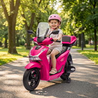 Moto électrique pour enfants, moto à pédales avec pare-brise et boîte à outils, moto électrique pour enfants, batterie 24V