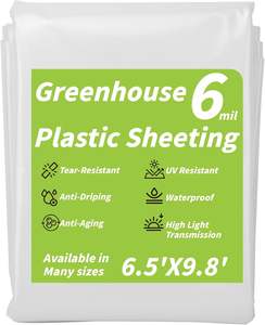 แผ่นพลาสติกคลุมโรงเรือน หนา 6 มิล โปร่งใส ทนรังสียูวี ฟิล์มโพลีเอทิลีน ทนทานต่อการฉีกขาด สำหรับคลุมโครงเหล็กในงานสวน - Product Image 2