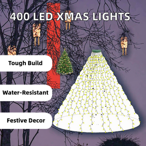 ไฟ LED 400 ดวง 8 โหมด กันน้ำ สำหรับตกแต่งต้นคริสต์มาส ไฟประดับวันหยุด พร้อมฟังก์ชั่นบันทึกความจำ - Product Image 2