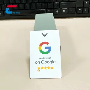 Özel Ntag 213 Google incelemesi akıllı Google kartı incelemesi Nfc Google yorumları Pop Up kart