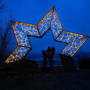 Outdoor LED 3D Giant Starlight Landscape Decoration Christmas Wedding Decoration Commercial Use