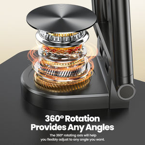 <span class=keywords><strong>Support</strong></span> de <span class=keywords><strong>tablette</strong></span> pliable en métal Toocki, double rotation à 360°, avec base antidérapante pour iPad Pro/Tab, bureau/maison - Product Image 3