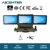 Estación de Control Terrestre Robusta de 15.6 Pulgadas, I7-11390H, 16GB, 512GB, Portátil Industrial Verde para Drones UAV, Wi-Fi 6, Bluetooth 5.2