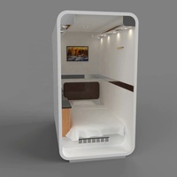 JINYU Lit-capsule en bois au design moderne et personnalisable, pour hôtels et aéroports, nouveau design de lit tendance avec panneau