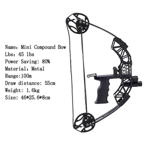 PIAOYU Mini <span class=keywords><strong>Arc</strong></span> à Poulies Puissant et Ensemble <span class=keywords><strong>de</strong></span> Tir à l'<span class=keywords><strong>Arc</strong></span> pour la <span class=keywords><strong>Pêche</strong></span> <span class=keywords><strong>avec</strong></span> <span class=keywords><strong>Moulinet</strong></span> <span class=keywords><strong>de</strong></span> <span class=keywords><strong>Pêche</strong></span>, Chasse et Tir à l'<span class=keywords><strong>Arc</strong></span> en Extérieur - Product Image 2