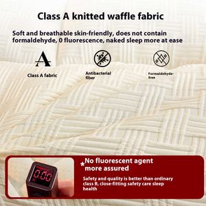 Coprimaterasso morbido trapunta singolo di qualità per l'inverno piegato caratteristica per il letto dormitorio della camera da letto di casa - Product Image 2