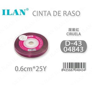 Nastro in Raso Ilan 0,6cm 25y Rosso Viola Scuro D43 per Decorazioni e Artigianato - Product Image 3