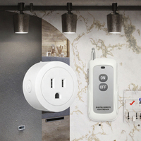 GLC 433 Mini Smart Home Pop Socket Prises murales sans fil AC110V/220V Prise US avec courant nominal de 10A Télécommande 3 ports