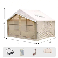 Tente de 7.5 mètres carrés tente gonflable de luxe tente gonflable de camping en plein air 2-4