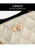 Nouveau Sac Bandoulière Femme Printemps/Été 2026 en PU, Fermeture Ouverte, Léger, Durable, Simple, Tendance, Motif Losanges, Chaîne Polyvalente