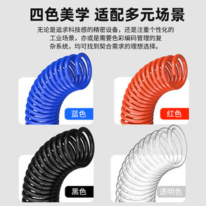 Manguera Neumática en Espiral Qinghe Great Wall de 8 mm, Tubo de Aire de Alta Presión con Conector - Product Image 3