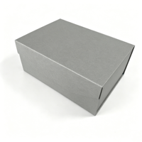 Boîte rigide pliable de luxe grise en gros, personnalisée avec impression et fermeture magnétique, pour emballage de vêtements électroniques et articles de toilettage masculin