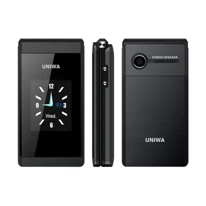 UNIWA X28 2.80 인치 스크린 듀얼 SIM 품질 몰딩 멋진 조개 껍질 플립 휴대 전화