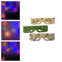 Lunettes de diffraction étoile de David jetables Lunettes de diffraction 3D Joyeux Noël Lunettes en papier Père Noël Sapin de Noël