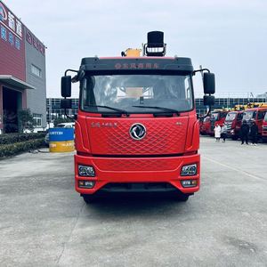 รถบรรทุกติดเครนตู้บรรทุกพิเศษ Dongfeng 6x4 พร้อมเครนยก Xugong 12 ตัน สำหรับขนส่งวัสดุก่อสร้าง - Product Image 4