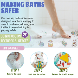 Xuri seguridad antideslizante conejo baño <span class=keywords><strong>pegatinas</strong></span> Peva calcomanías antideslizante apliques bebé <span class=keywords><strong>bañera</strong></span> ducha Peva calcomanías <span class=keywords><strong>antideslizantes</strong></span> - Product Image 6