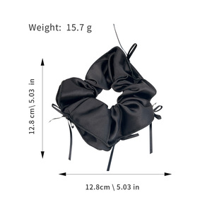 Coleteros de Lazo de Seda Estilo Balletcore Francés, Elegantes Lazos Largos para el Cabello, Coleteros Grandes y Suaves de Moda para Mujeres y Niñas - Product Image 5
