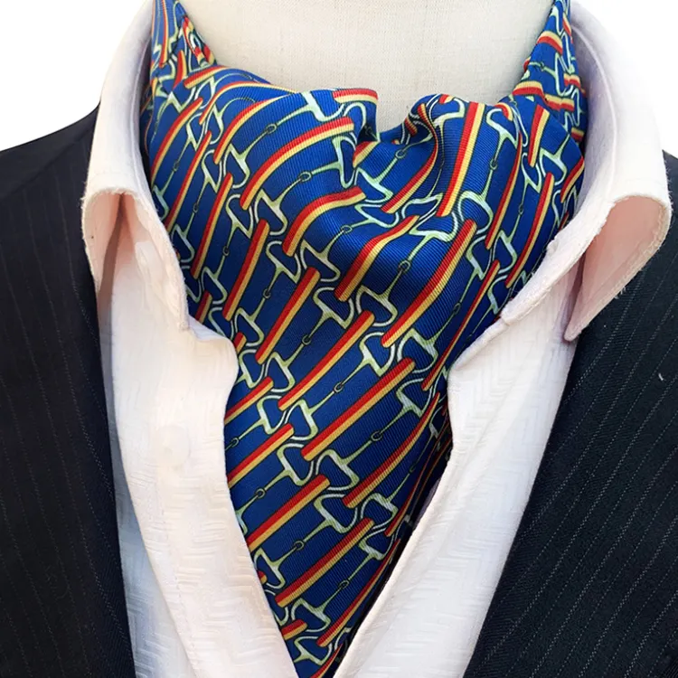 Klassische Paisley Cravate Homme Casual Floral Folard Herren Ascot Jacquard gewebte Krawatten für Männer Italienisch