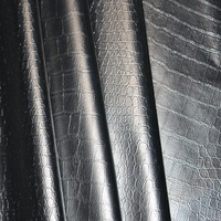 Tissu en cuir PU gaufré crocodile écologique, super doux et extensible, simili cuir pour vêtements, jupes, leggings