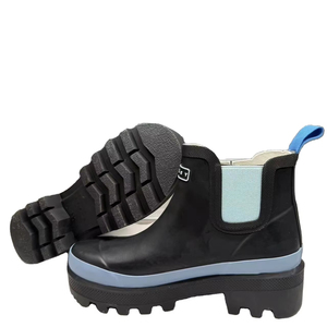 Stivali da pioggia impermeabili <span class=keywords><strong>con</strong></span> plateau Chelsea da donna-eleganti <span class=keywords><strong>stivaletti</strong></span> Slip-On <span class=keywords><strong>con</strong></span> Sole <span class=keywords><strong>in</strong></span> <span class=keywords><strong>gomma</strong></span> antiscivolo - Product Image 3