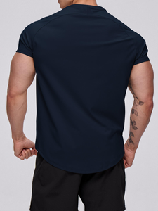 कस्टम लुभावनी पॉलिएस्टर स्पैन्डेक्स टी शर्ट संपीड़न जिम फिट 50 + प्रशिक्षण स्पोर्टी शर्ट - Product Image 5