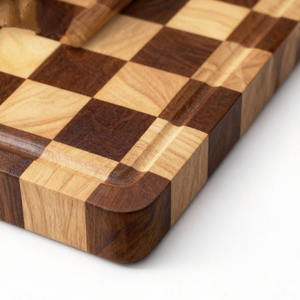 Planche à découper de luxe en bois de chêne à grain bouté, planche à découper de boucher de qualité supérieure avec canal à jus, planche à découper de cuisine antidérapante - Product Image 5