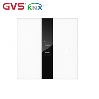 Bouton poussoir KNX/GVS/K-bus/OEM/ODM avec écran tactile en verre miroir, écran LCD 0,96 pouces, KNX, amélioration de la maison intelligente, automatisation, interrupteur mural