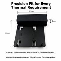 Dissipateur thermique à ailettes en aluminium sur mesure pour Mini PC NUC, OEM ODM, revêtement poudré noir, fabrication ISO, MOQ 1 pièce. HC-DF05-031401 T1
