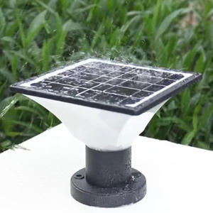 IP65 Waterproof Solar Outdoor Pillar <b>Light</b> LED Garden Fence Lamp Circular Villa Gate <b>Post</b> <b>Light</b> for Courtyard Pathway Decoration - Product Image 1