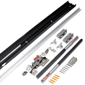 Bán Hot ma cửa trượt Hidden cửa phần cứng cửa trượt Hệ thống theo dõi treo bánh xe treo con lăn - Product Image 4