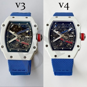 Top Quality RM6702 Hollow Out Wristwatch Barrel Carbon Fiber Integrated Mechanical Movement 35g 7.8 Lightweight Sports <b>Watch</b> - Product Image 5