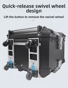 Nouvelle <span class=keywords><strong>valise</strong></span> en alliage d'aluminium pour motos - Rangement universel pour vélos électriques, voitures à pédales et coffres arrière extérieurs - Product Image 3