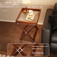 Table pliante moderne simple et mini, table d'appoint pour canapé, table basse pour salon, étagère de rangement, table d'angle créative pour balcon