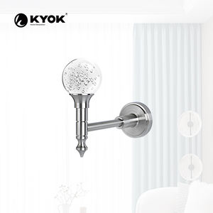 KYOK fabbrica diretta semplice di cristallo gancio da parete elegante tenda accessori <span class=keywords><strong>all</strong></span>'ingrosso pali per tenda - Product Image 2