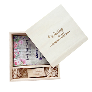 Album ảnh gỗ hộp + USB Stick cá nhân 2.0 3.0 16GB 32GB 64GB thumb drive nhiếp ảnh đám cưới Hộp quà tặng ổ đĩa flash - Product Image 6