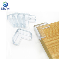 Deson Protecteurs d'angle transparents en forme de L Protecteurs de coussins de meubles en caoutchouc à l'épreuve des bébés Protecteurs de protection des bords de table à l'épreuve des enfants