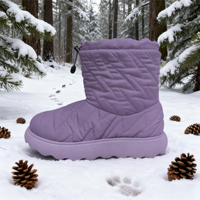 Bottes de neige unisexes originales en laine et peau de mouton, plateforme, mi-mollet, thermiques, antidérapantes, haute qualité, vente en gros, collection 2026