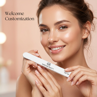 Lima de Uñas Profesional Reutilizable, Duradera, de Doble Cara, Blanca, Clásica, Grano 80/100/180/240, Recta, con Logotipo Personalizado, para Belleza
