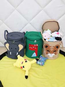 Boîte de rangement pour jouets populaire, organisateur et tapis de jeu, panier de rangement pour jouets avec couvercle à fermeture éclair, cube de rangement pour enfants - Product Image 5