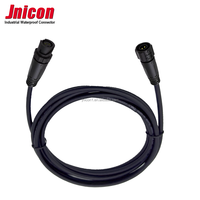 Jnicon M12 Ip67 mâle femelle 2 broches Aviation prise circulaire Led puissance industrielle étanche câble fil connecteur