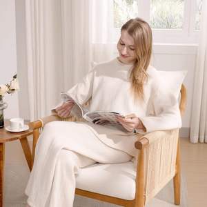 Chaise d'appoint en <span class=keywords><strong>rotin</strong></span> <span class=keywords><strong>tressé</strong></span> <span class=keywords><strong>fauteuil</strong></span> moderne avec coussins de cadre d'accoudoir en bois massif pour salon chambre salle de lecture - Product Image 4