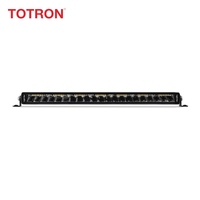 Barre lumineuse LED à faisceau combiné blanc/ambre de 20 pouces ECE R112 & R65 à une seule rangée pour tout-terrain